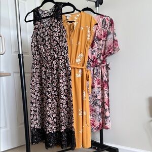Set of 3 Loft Floral Print Women's Dress Spring Collection